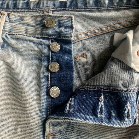 GRLFRND Helena Ripped Denim Shorts Acetone - Picture 4 of 9